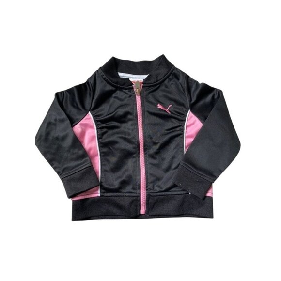 Puma Baby Girl Jacket Black and pink Size 12 months - Picture 1 of 3
